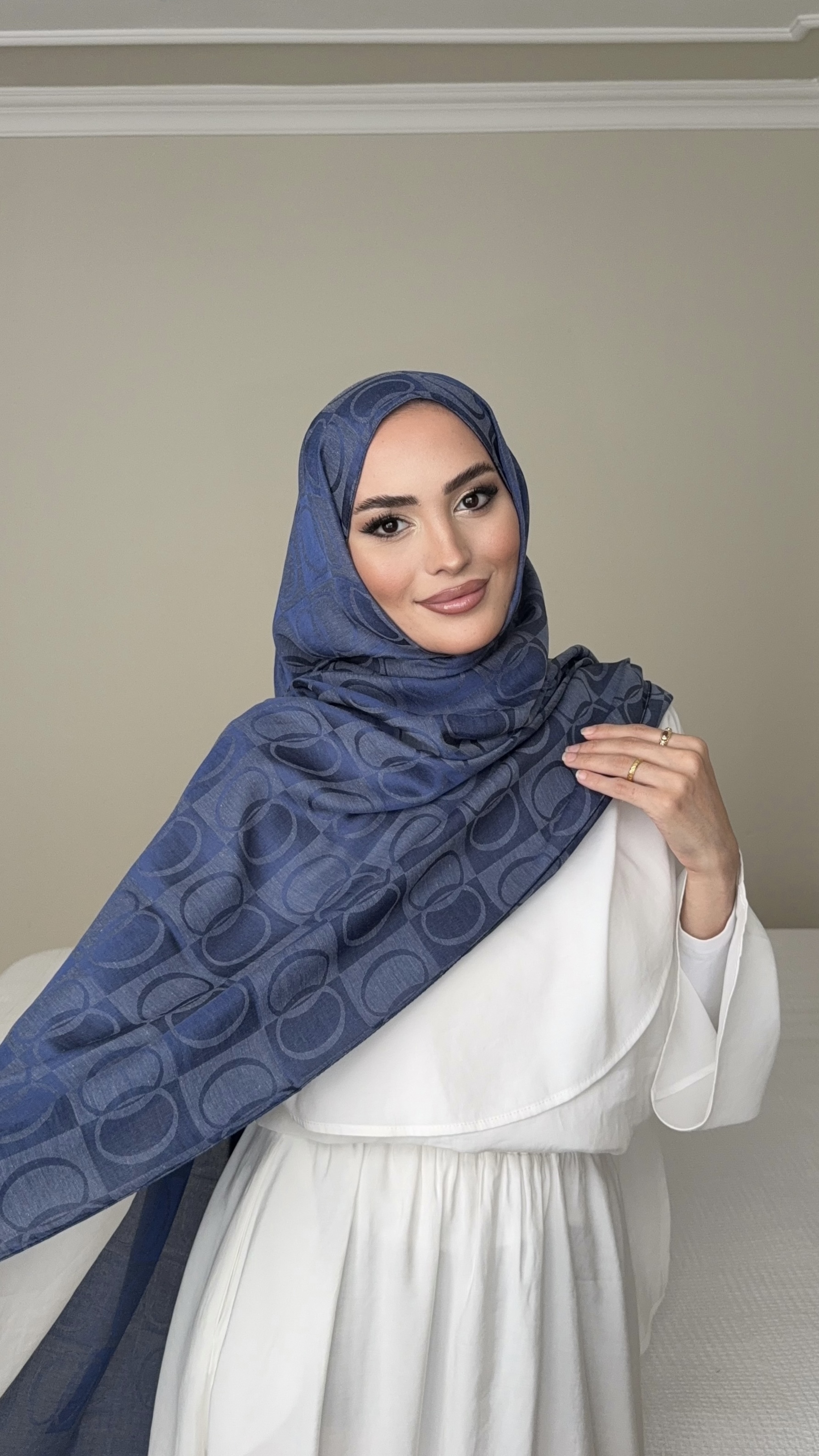 Halka Desen Pamuk Elyaf Şal